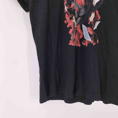 学園 アニメ 少女 トランプ プリント Tシャツ メンズ import:L