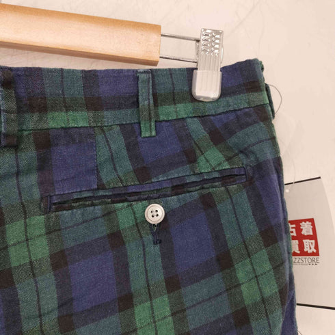 ポロラルフローレン POLO RALPH LAUREN slim fit ブラックウォッチ リネン ショーツ メンズ 32inch