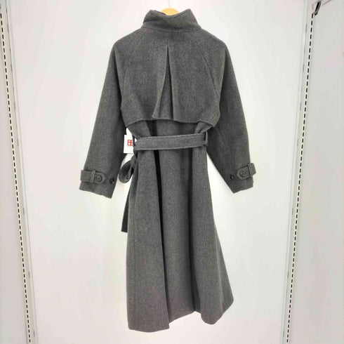 ルエレ Louere 2way ハイネック ウールライク ウエストシェイプ フレアコート レディース JPN:M
