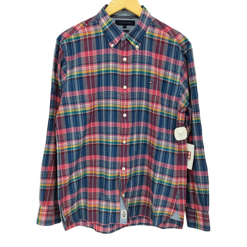 トミーヒルフィガー TOMMY HILFIGER custom fit チェック BDシャツ メンズ import:XL