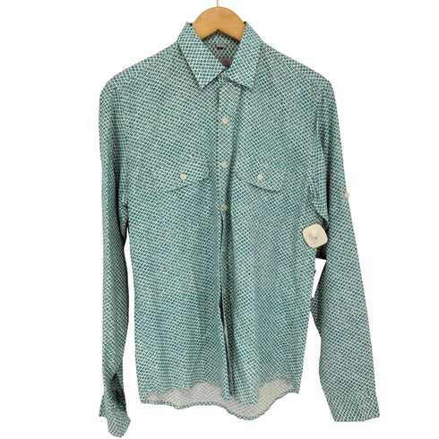 ジムトンプソン JIM THOMPSON シルク 両胸フラップ レギュラーカラーシャツ メンズ import:S