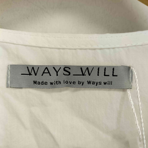 WAYS WILL ノーカラー オーバーサイズ シャツ レディース FREE
