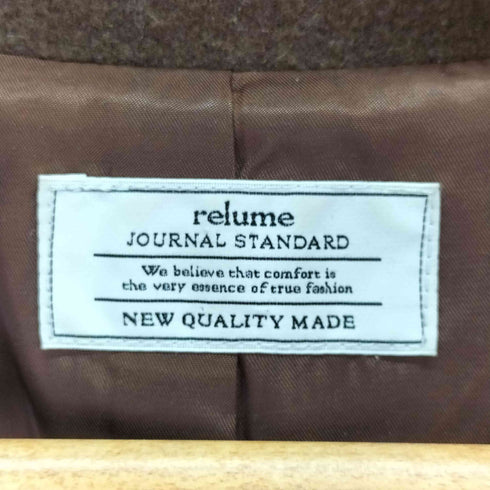 ジャーナルスタンダードレリューム JOURNAL STANDARD relume ウール混 スナップボタン チェスターコート レディース JPN:36