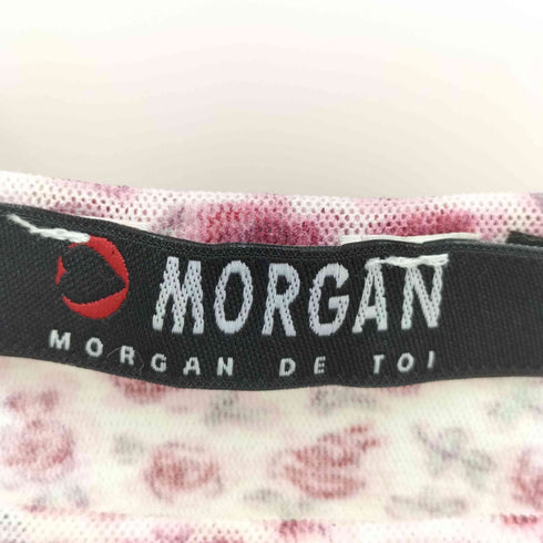 モルガン MORGAN フラワー プリント メッシュ S/S ブラウス Y2K 姫ギャル レディース