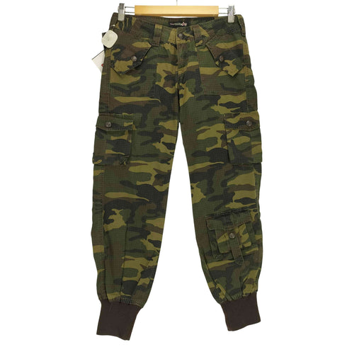 アルファインダストリーズ ALPHA INDUSTRIES ウッドランドカモ リップストップ カーゴパンツ レディース JPN:M