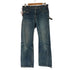 サイドベルトデザイン ストレートデニムパンツ メンズ JPN:L