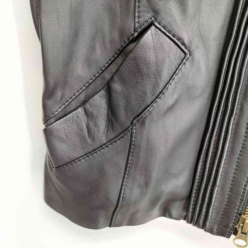 リアルレザー シングルライダース ジャケット レディース JPN:38