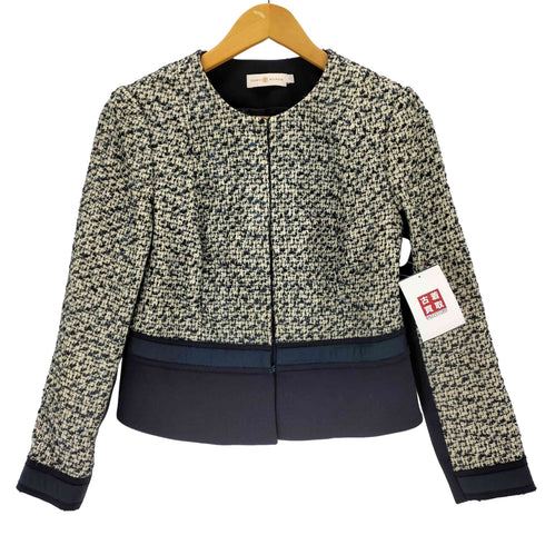 トリーバーチ TORY BURCH ツイード ノーカラージャケット レディース 2