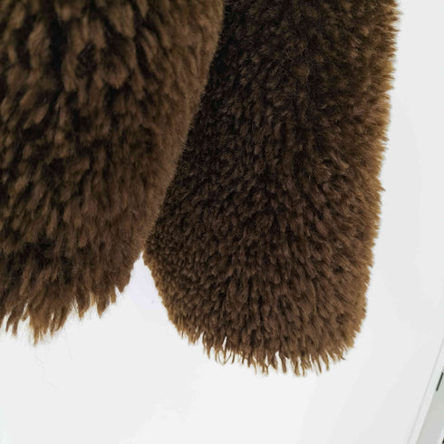 ザラ ZARA フード付き フェイクファー ダブルジップ ジャケット メンズ import:L