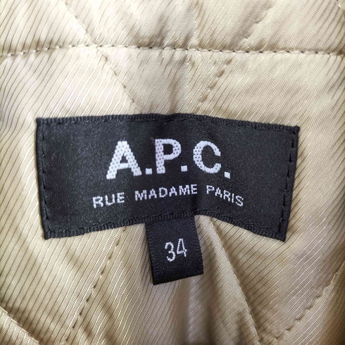 アーペーセー A.P.C. キルティングライナー ステンカラーコート レディース 34