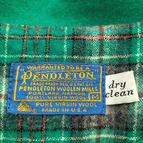 ペンドルトン PENDLETON 70-80S USA製 裏地 チェック ウール ジップアップ ブルゾン ジャケット IDEAL ジップ メンズ import:M