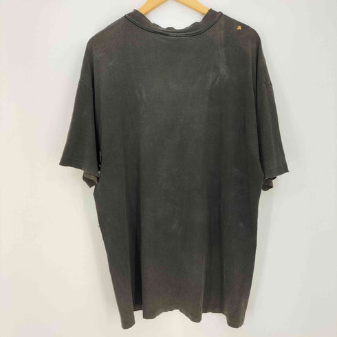 ヘインズ Hanes 90s BEEFY QUINNINE AFROMANIA ラバープリント 黒墨 サンフェード クルーネック 半袖Tシャツ メンズ import:L
