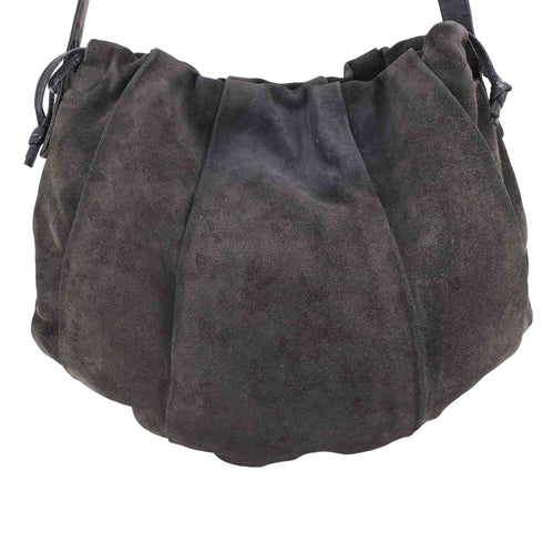 ボッテガヴェネタ BOTTEGA VENETA 蝶柄 スエード 巾着ショルダーバッグ レディース