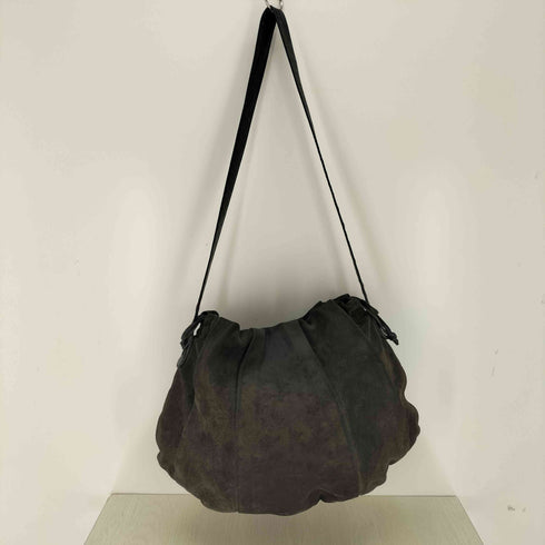 ボッテガヴェネタ BOTTEGA VENETA 蝶柄 スエード 巾着ショルダーバッグ レディース