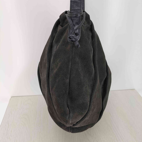 ボッテガヴェネタ BOTTEGA VENETA 蝶柄 スエード 巾着ショルダーバッグ レディース