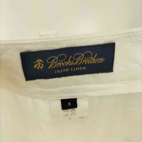 ブルックスブラザーズ BROOKS BROTHERS IRISH LINEN リネン100% ジップフライ パンツ レディース 6
