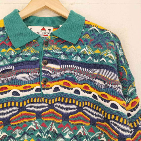 FLORENCE TRICOT 3Dニット ハーフボタンセーター メンズ import:M