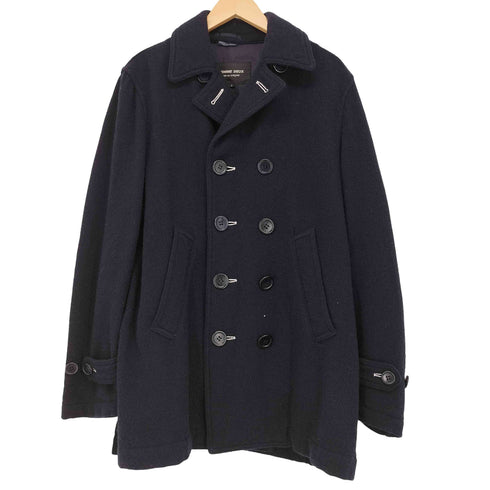 コムデギャルソンオムドゥ COMME des GARCONS HOMME DEUX AD2014 製品染め ボタンデザインピーコート メンズ JPN:S