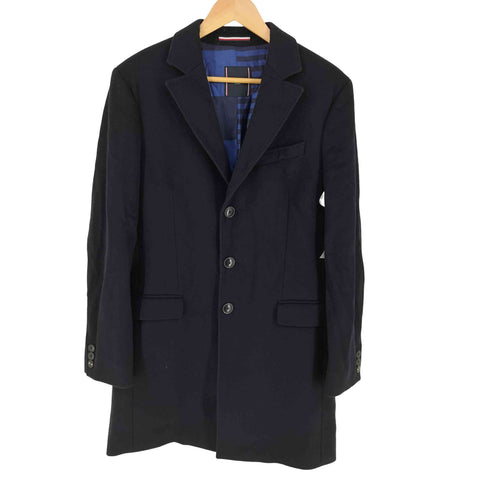 トミーヒルフィガー TOMMY HILFIGER TOMMY HILFIGER TAILORED トミーヒルフィガーテーラード ウール ナイロン 3ボタン チェスターコート メンズ 48