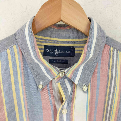 ラルフローレン RALPH LAUREN The Big Shirt ポニー刺繍 コットン マルチストライプ メンズ XL