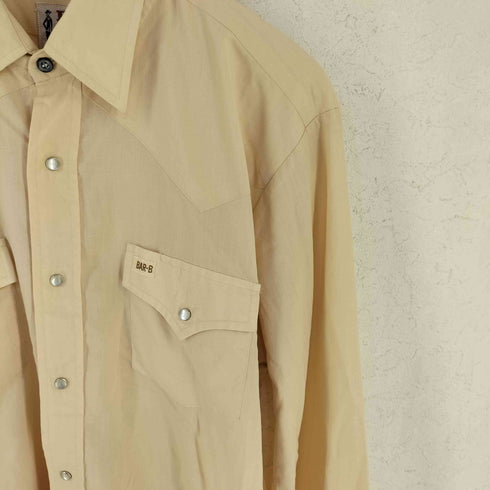 BAR B 70s WESTERN WEAR 襟芯 長袖 ウエスタンシャツ メンズ L