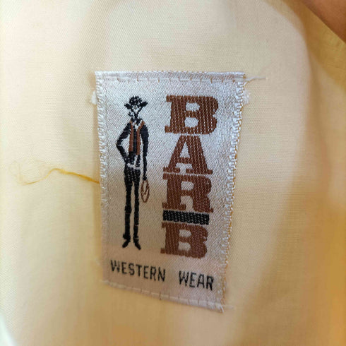 BAR B 70s WESTERN WEAR 襟芯 長袖 ウエスタンシャツ メンズ L