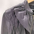 マックスアンドコー MAX&CO. MADE IN ITALY Lamb Leather イタリア製 ラッフル デザイン 羊革 ラムレザー シングル クロップド ライダース ジャケット 短丈 ブラック Y2K レディース EUR:40