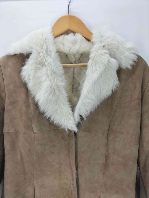 マレーラスポーツ MARELLA SPORT 80-90S OLD MADE IN ITALY Real fur & Lamb leather イタリア製 裏地 リアル ファー 羊革 ラムレザー ムートン コート Y2K レディース