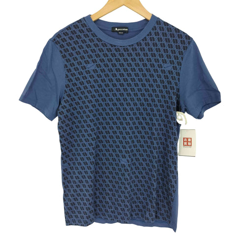 アクアスキュータム AQUASCUTUM 総柄ロゴプリント S/S Tシャツ メンズ import:M