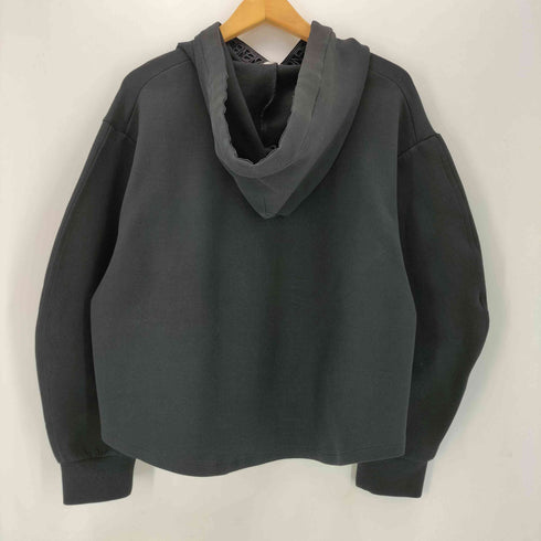 ランバンオンブルー LANVIN en Bleu クロップド コットンポリ プルオーバーパーカー レディース JPN:38