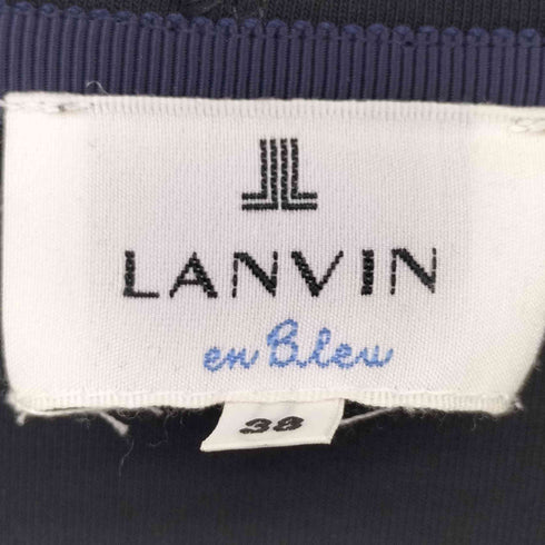 ランバンオンブルー LANVIN en Bleu クロップド コットンポリ プルオーバーパーカー レディース JPN:38