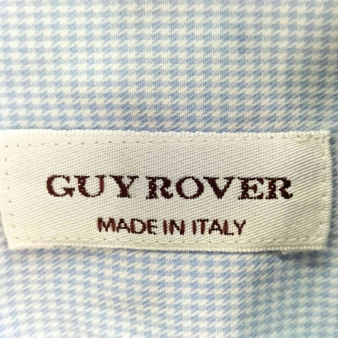 ギローバー GUY ROVER イタリア製 千鳥格子 丸襟 ドレスシャツ メンズ 16/46