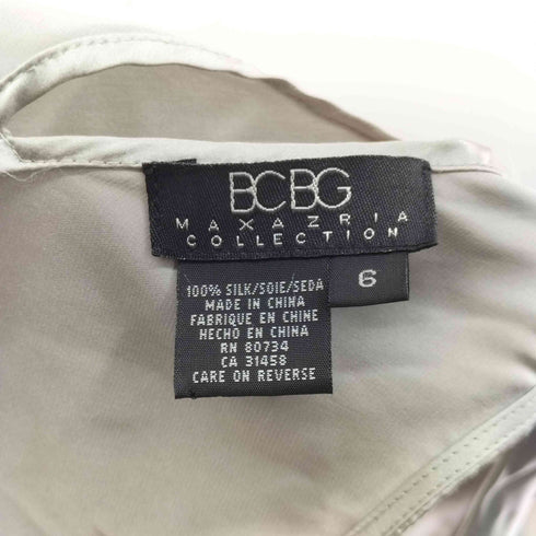 ビーシービージーマックスアズリア BCBG MAXAZRIA シルク100 ノースリーブブラウス レディース US:6