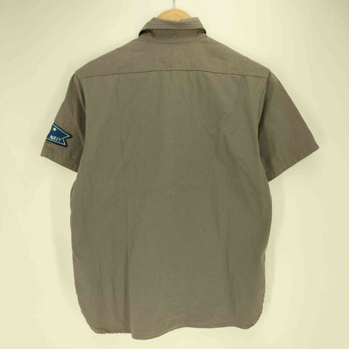 バズリクソンズ BUZZ RICKSONS HERRINGBONE TWILL SQUADRON S S SHIRT ヘリンボーン ツイル ワッペン S/S ワーク シャツ メンズ 14.5