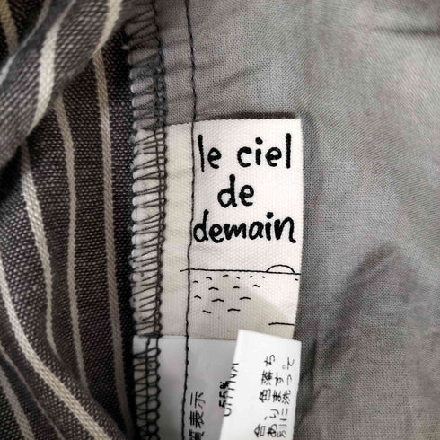 le ciel de demain. リネン混 ストライプイージーパンツ レディース
