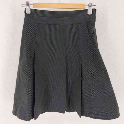 ポールスミスブラックレーベル Paul Smith BLACK LABEL コットン リネン 背抜き 裏地花柄 2B ストライプ テーラードジャケット スカート セットアップ レディース 40