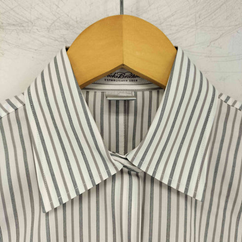 ブルックスブラザーズ BROOKS BROTHERS ストライプ レギュラーカラーシャツ レディース 2