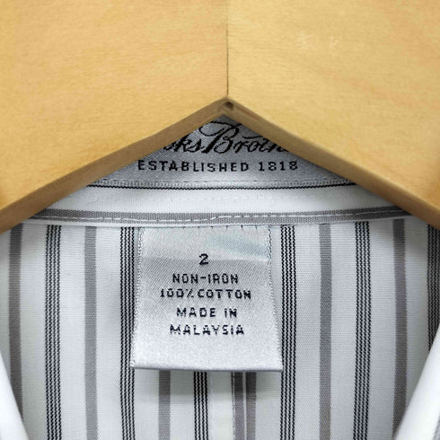 ブルックスブラザーズ BROOKS BROTHERS ストライプ レギュラーカラーシャツ レディース 2