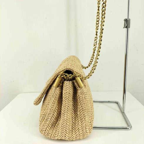 ザラ ZARA ストロー カゴデザイン ショルダーバッグ レディース