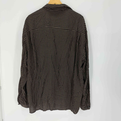 ルメール LEMAIRE レーヨン チェック オープンカラー シャツ メンズ EUR:50