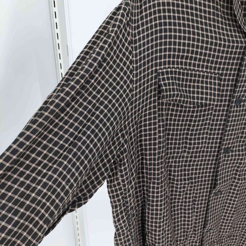 ルメール LEMAIRE レーヨン チェック オープンカラー シャツ メンズ EUR:50