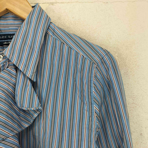ラルフローレン RALPH LAUREN SLIM FIT フリル ストライプ シャツ レディース US:8
