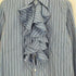 ラルフローレン RALPH LAUREN SLIM FIT フリル ストライプ シャツ レディース US:8