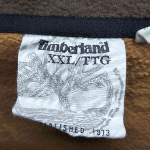 ティンバーランド Timberland 00S ロゴ刺繍 ジップアップ フリースジャケット Polartec ポーラテック メンズ import:XXL