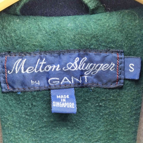 Melton Slugger by GANT 襟レザー マルチポケット 比翼ジップ メルトン ショートコート メンズ S