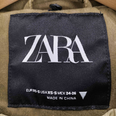 ザラ ZARA ワックスコーティング トレンチコート レディース XS-S