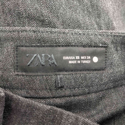 ザラ ZARA ヘリンボーン ワイドスラックス レディース US XS
