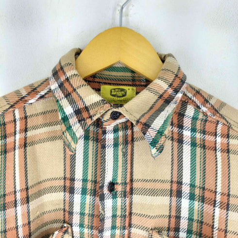 70S Mr.Leggs チェック柄 ダブルポケット 長袖シャツ メンズ import:M