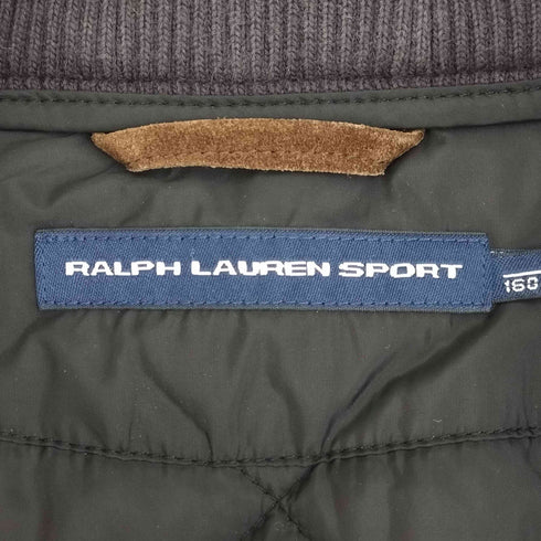 ラルフローレンスポーツ RALPH LAUREN SPORT エンブレム刺繍 スエード切替 キルティングベスト レディース import:S