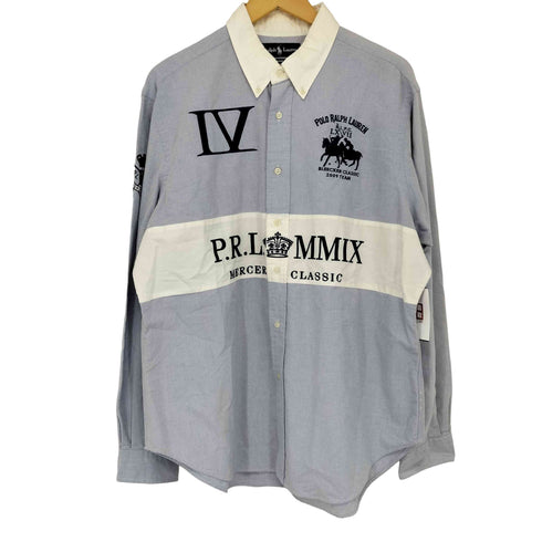 ラルフローレン RALPH LAUREN CLASSIC FIT ポロ刺繍 チーム クレリックシャツ メンズ import:XL